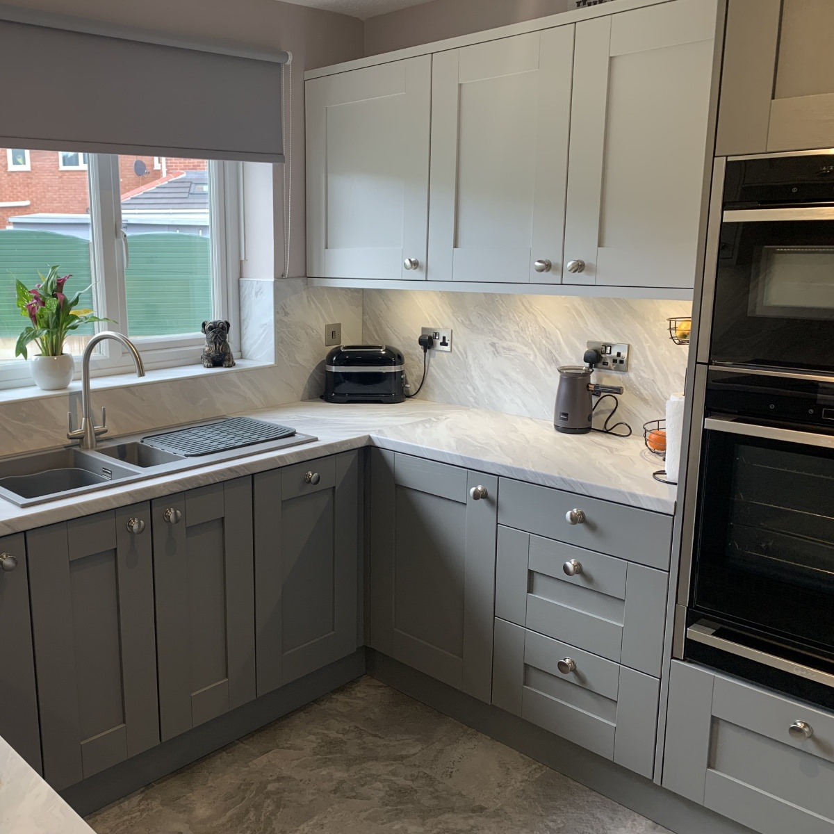 Full Featured Grey Shaker Kitchen makeover